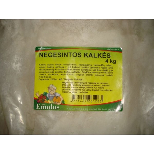 KALKĖS NEGESINTOS (4 KG)