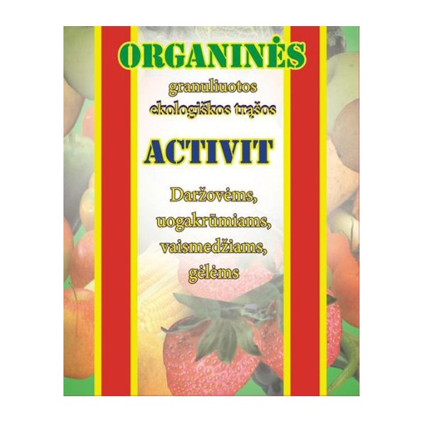 Orgaaniline granuleeritud ökoloogiline väetis Activit 0,8 kg