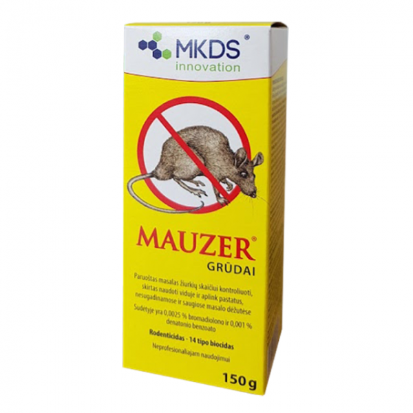Приманка для контроля численности крыс, зерна Mauzer - родентицид 150 G
