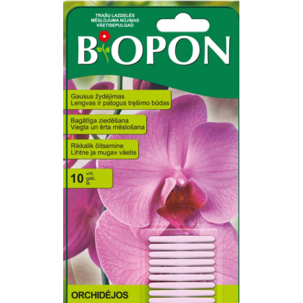 BIOPON trąšų lazdelės orchidėjoms 30vnt.