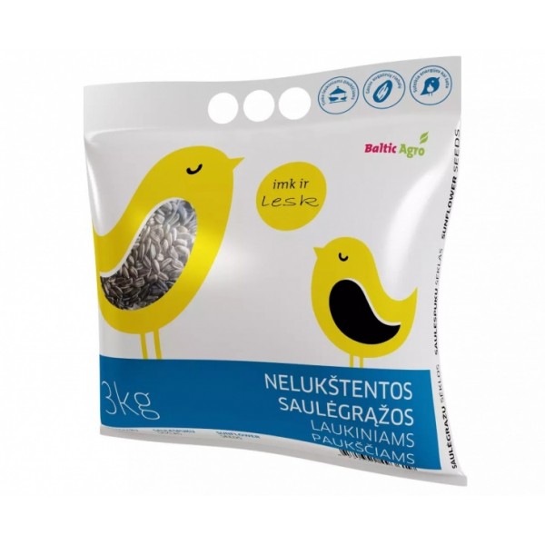 Paukščių lesalas, nelukštentos saulėgrąžos 3kg.