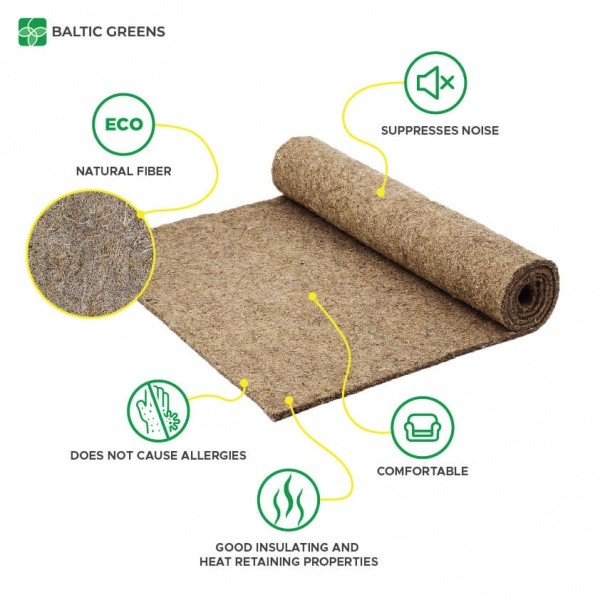 COMFORT MAT 100cm x 40cm 100% kanapių pluošto kilimėlis gyvūnėliams