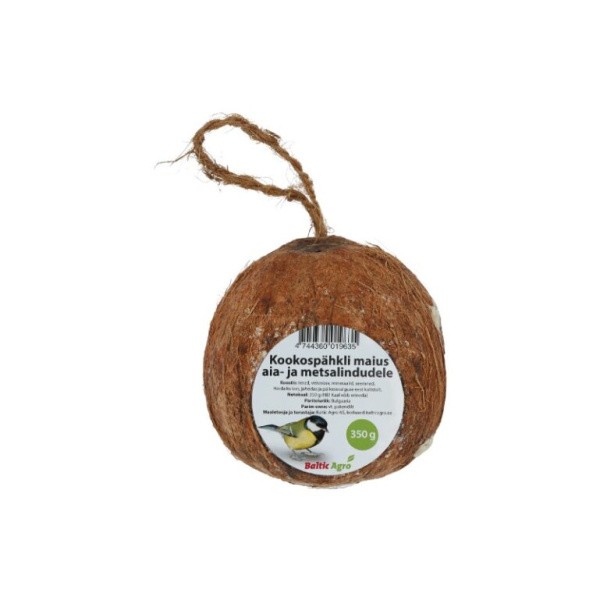 Pakabinamas paukščių lesalas kokoso kevale 350g