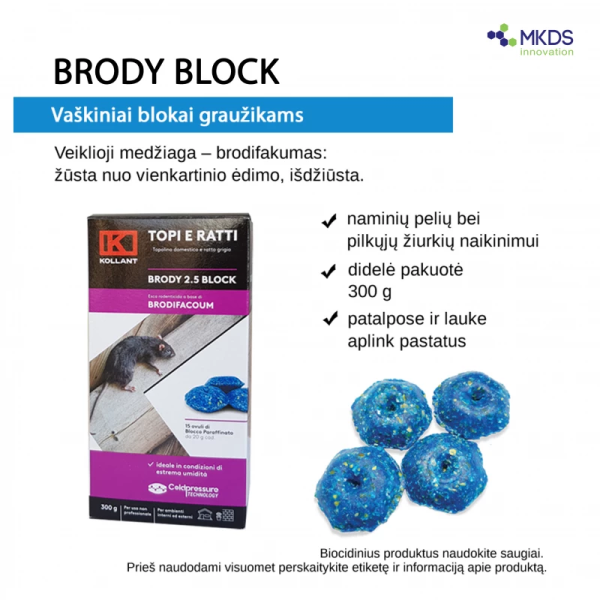 BRODY plokkvaha plokid näriliste jaoks, 300g
