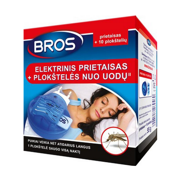 BROS elektriline fumigatsioonimasin + sääskede plaadid 10tk