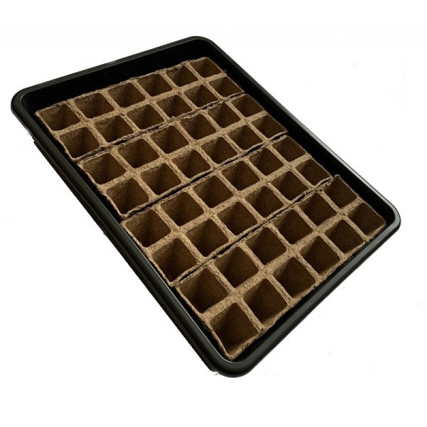 Plastikust salv 48 poti turbakastiga lasteaia jaoks 35x25x6 cm