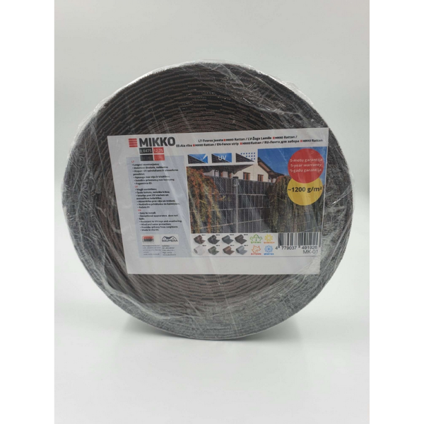 Piirdeaia lindi MIKKO Rattan 4,75cm x 12,75m, pruun MK-01