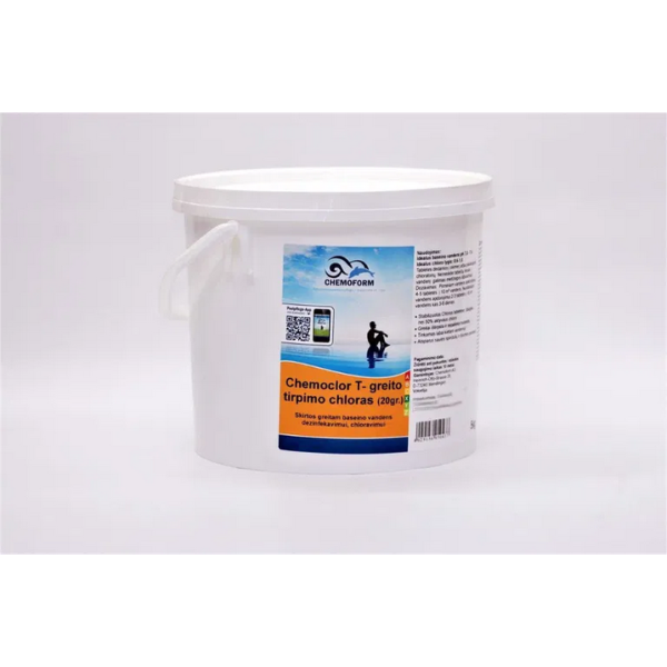 Chemoclor T - kiiresti lahustuv kloor, tabletid (20g). 5kg