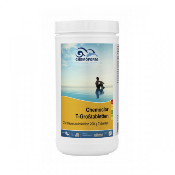 Chemoclor T - lėto tirpimo chloro tabletės (200g). 1kg