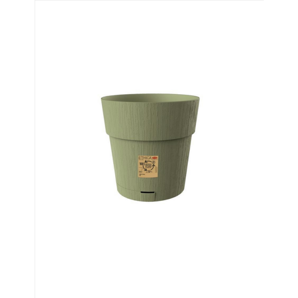 ETHICA plastikust istutuspott koos taldrikuga 15cm. Roheline