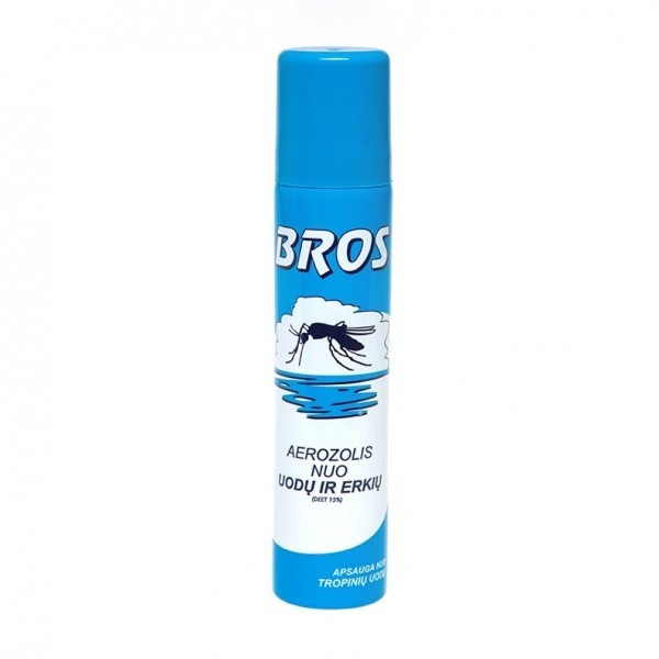 BROS Aerozolis nuo uodų ir erkių 90ml
