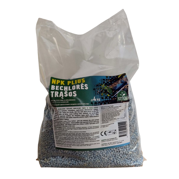 NPK 12-12-17 Universalios bechlorės trąšos. 4kg