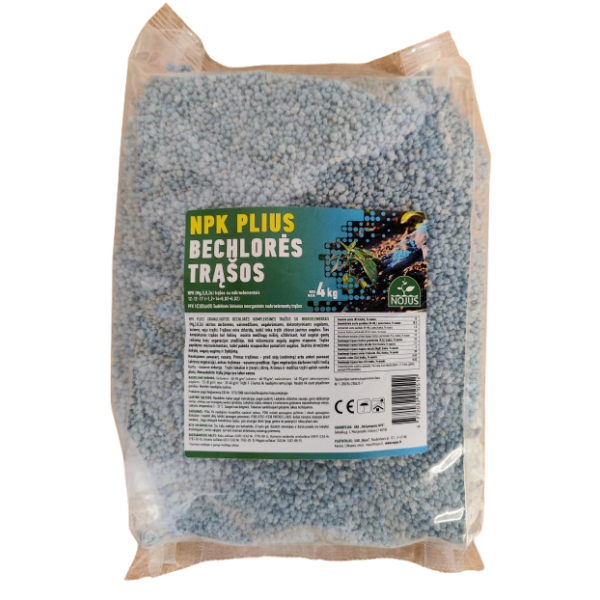 NPK 12-12-17 Universalios bechlorės trąšos. 4kg