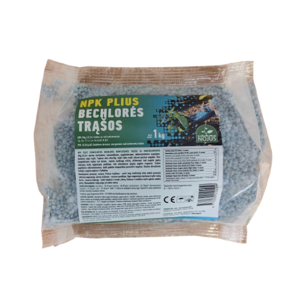 NPK 12-12-17 Universalios bechlorės trąšos. 1kg