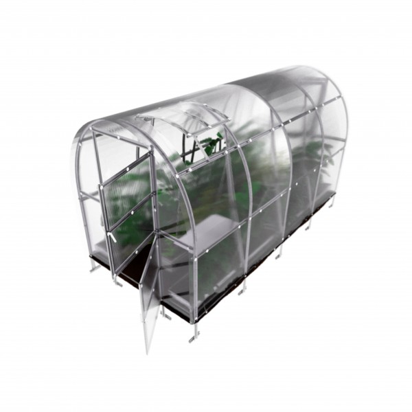 Šiltnamis KLASIKA Slim - 4 mm storio kanalinis polikarbonatas - 2 x 8 m (16 m²)