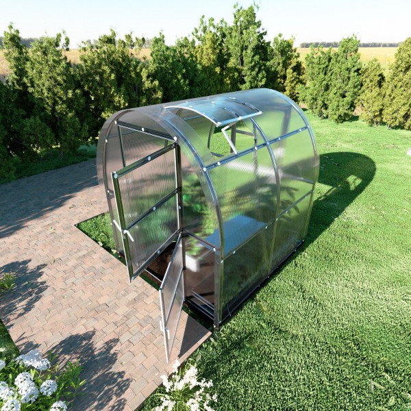 Šiltnamis KLASIKA Slim - 4 mm storio kanalinis polikarbonatas - 2 x 10 m (20 m²)