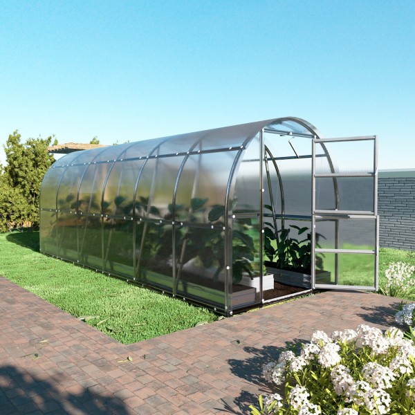 Šiltnamis KLASIKA Slim - 6 mm storio kanalinis polikarbonatas - 2 x 6 m (12 m²)