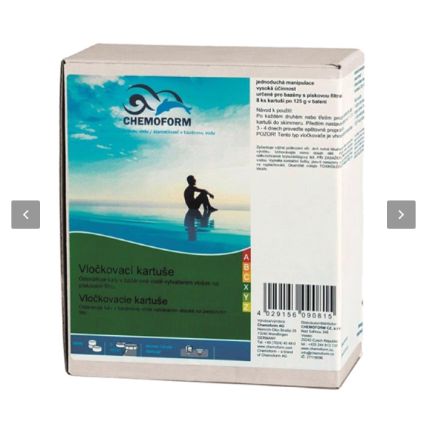 CHEMOFORM flokulantkassett, 1kg (8x125g)