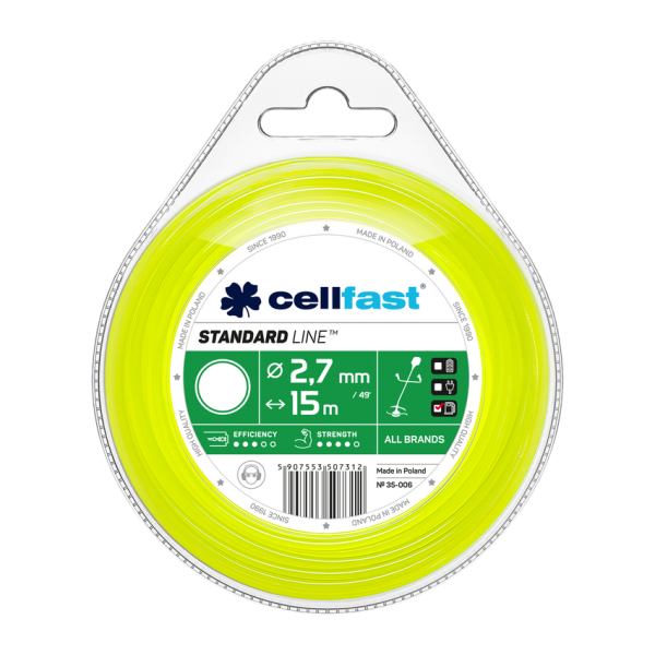 Cellfast trimmeri nöör STANDARD  2.7mm x 15m