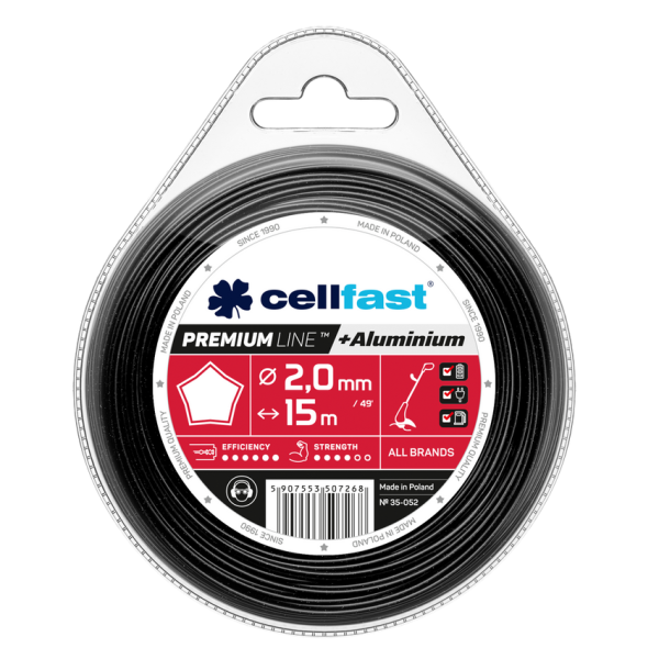 Cellfast trimmeri nöör PREMIUM 2 mm x 15 m (täht)