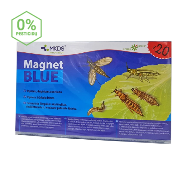 Mini Magnet BLUE thrips, leafhopper traps 20x12cm, 20tk.