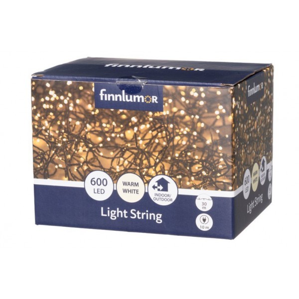 FINNLUMOR garland 600 LED soe valge