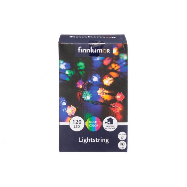 FINNLUMOR Retro girlande 120 LED mit mitmevärviline