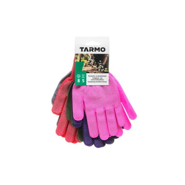 TARMO puuvillased õhukesed punktkindad suurus 8 5 tk