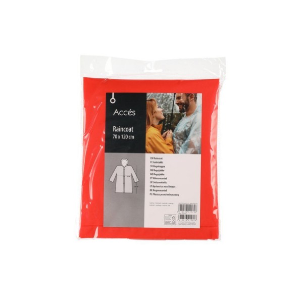 ACCES meeste vihmamantel punane 90 x 120 cm