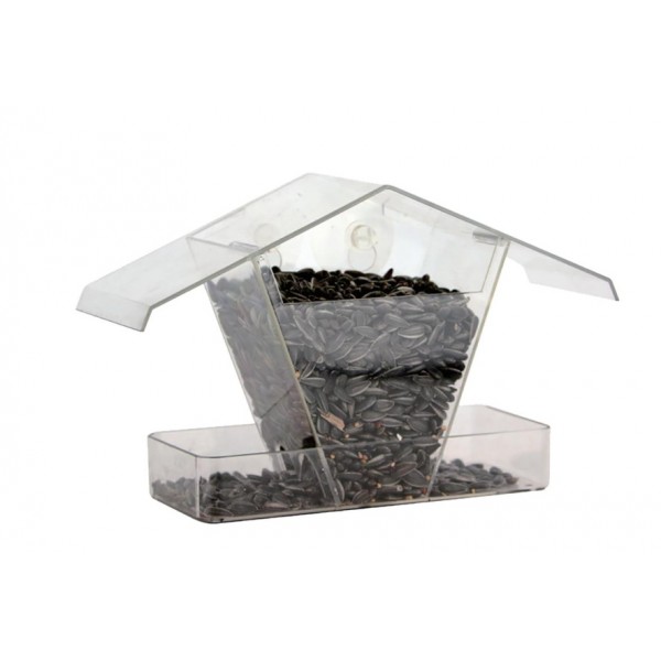 GARDEN & FUN läbipaistvast akrüülist linnusöötja aknale, 24 × 9 × 15 cm