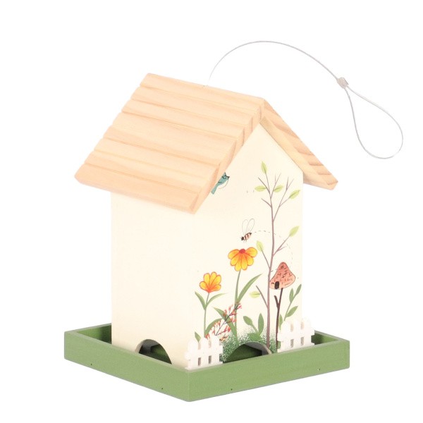 GARDEN & FUN puidust riputatav linnusöötja, 18 × 18 × 25 cm