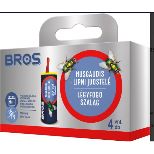 BROS kleepuv kärbsepüüdja lint, 4 tk.