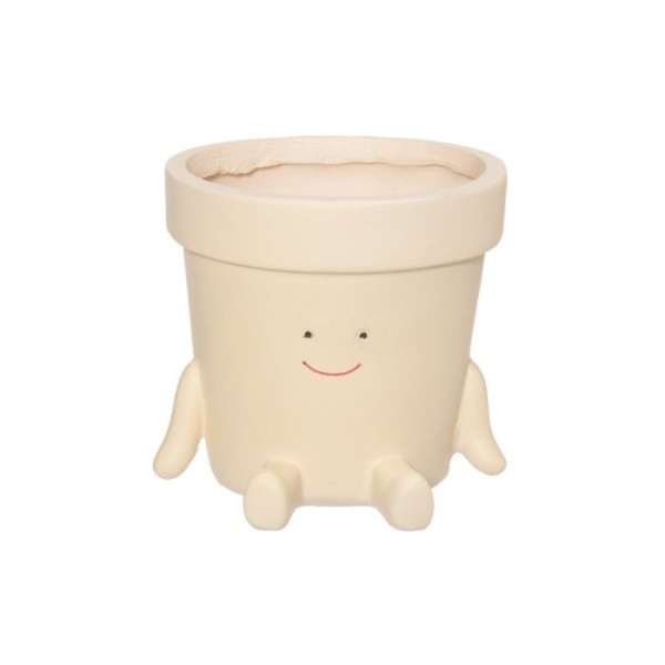 4 Living lillepott Smiley istuv 10 × 10 × 9 cm