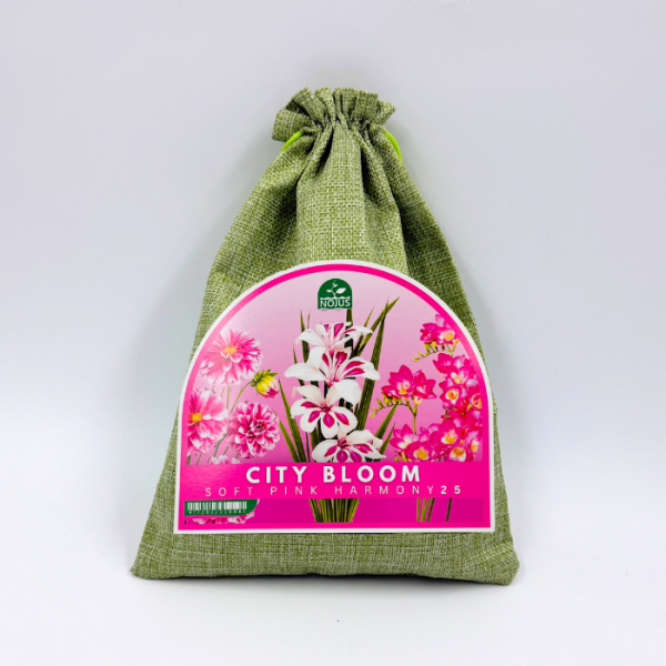 Lillesibulate komplekt „City Bloom Soft Pink Harmony“ 25 tk
