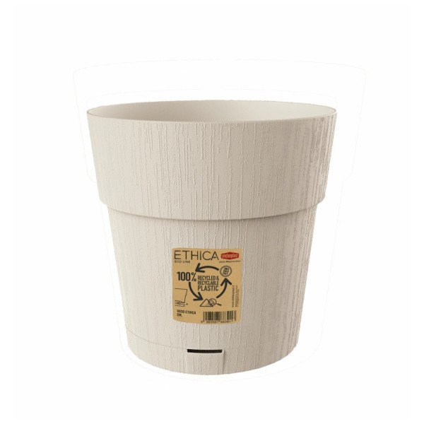 ETHICA  valge lillepott alusega, 25 cm