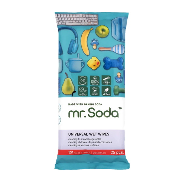 Mr. Soda antibakteriaalsed niisked salvrätikud, 25 tk