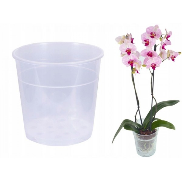 Vazonas orchidėjoms 15cm skaidrus