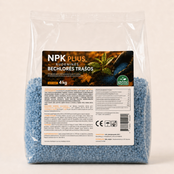 NPK PLIUS 4 kg 5-15-25 universaalsed kloriidivabad NOJUS sügisväetised