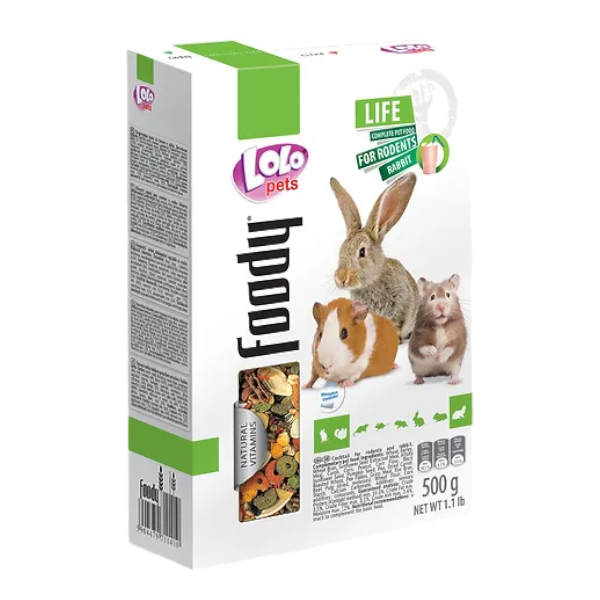 FOODY LIFE täiendav sööt närilistele ja küülikutele köögiviljadega 300 g