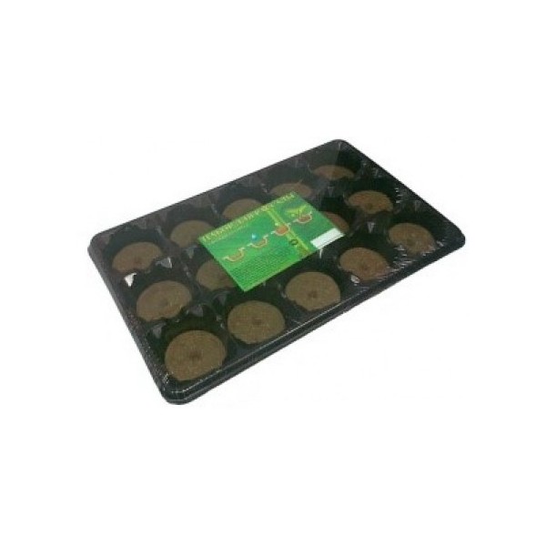 PLASTIKINĖ DAIGYKLA SU DURPINĖMIS TABLETĖMIS (15 DUOBUČIŲ)